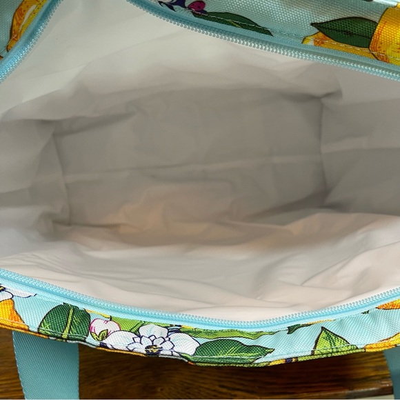 SALE! Vera Bradley Lemon Grove Large Insulated Cooler Bag Tote New NWT - Picture 9 of 14